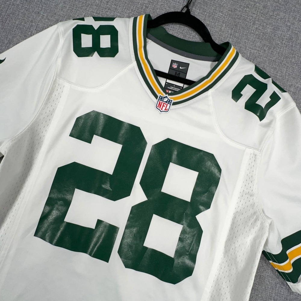 Nike AJ Dillon #28 Green Bay Packers Jersey Mens M White NFL On Field Football
